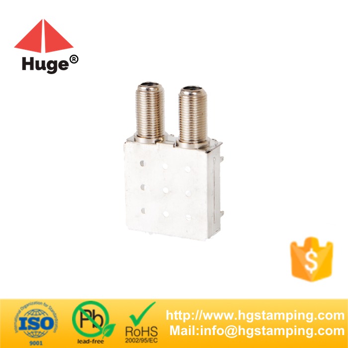 FTTH CATV F connector with shielding frame 