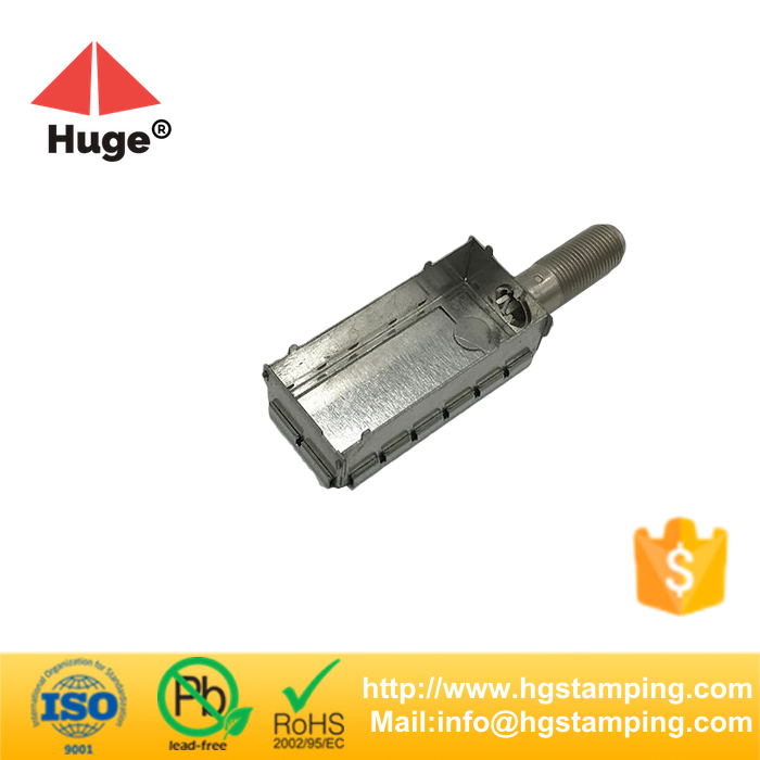 long f connector with metal shielding frame