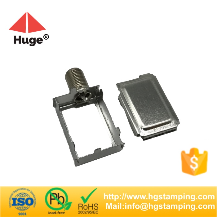 F connector and metal shielding cover for FTTH catv 